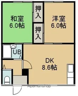 北海マンションⅠ【2階】の間取り